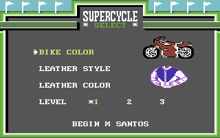 Super Cycle screenshot 3 for Commodore 64